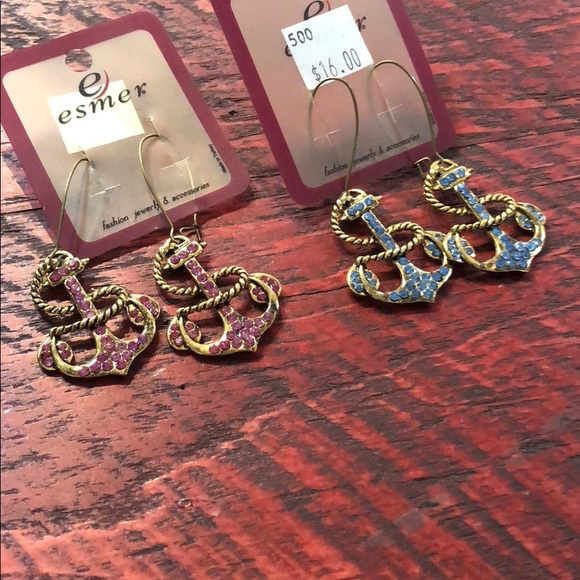 Jewelry - 2 pairs of Anchor Earrings NWT